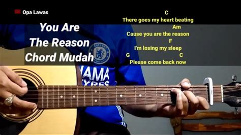 kunci gitar you are the reason